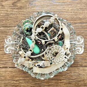 Sophisticated Silver Mystery Jewelry Jar